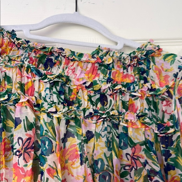 Floral Ruffle Blouse - Multicolor - Picture 3 of 5